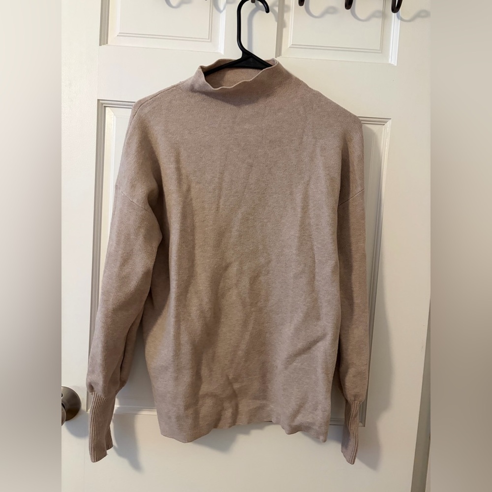 Tahari Taupe Turtleneck Sweater